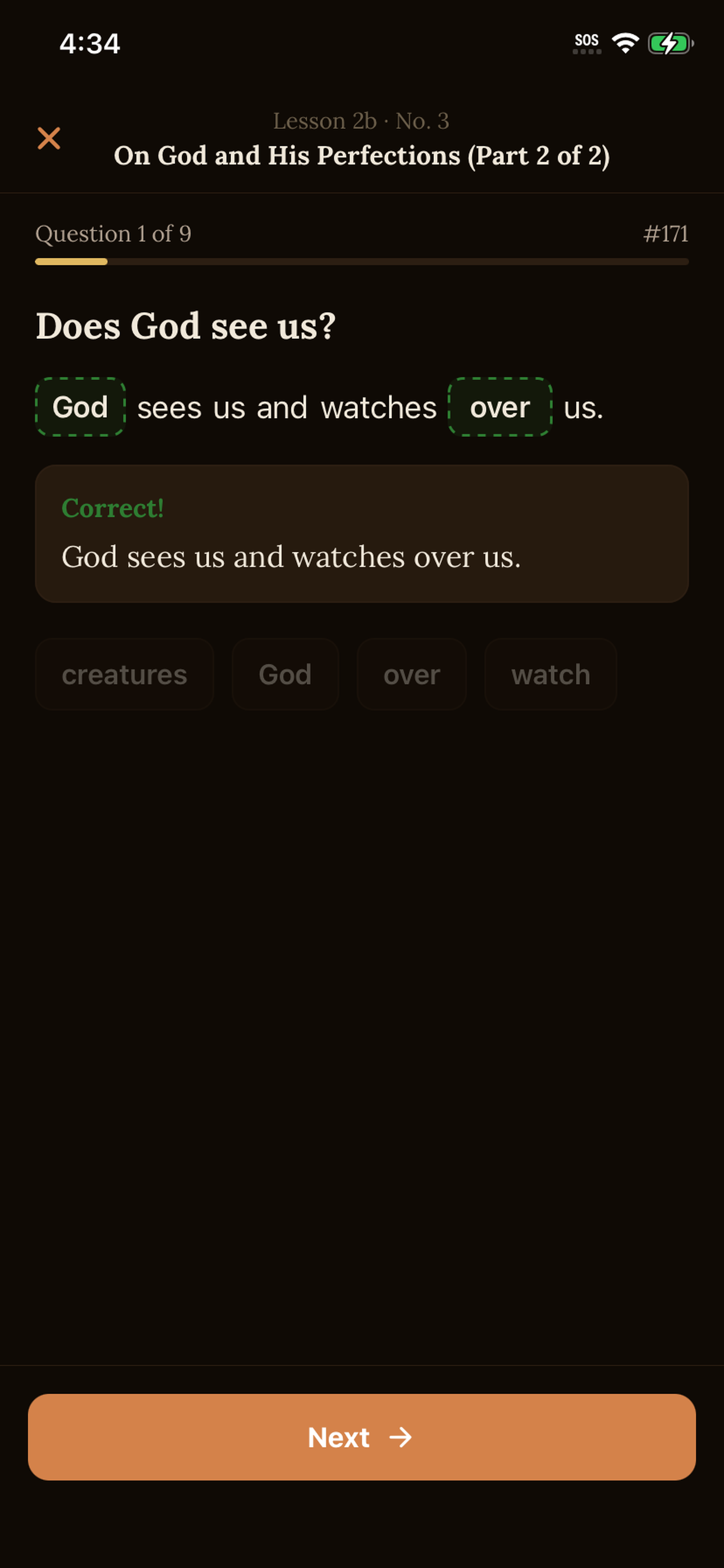 Catechism lesson